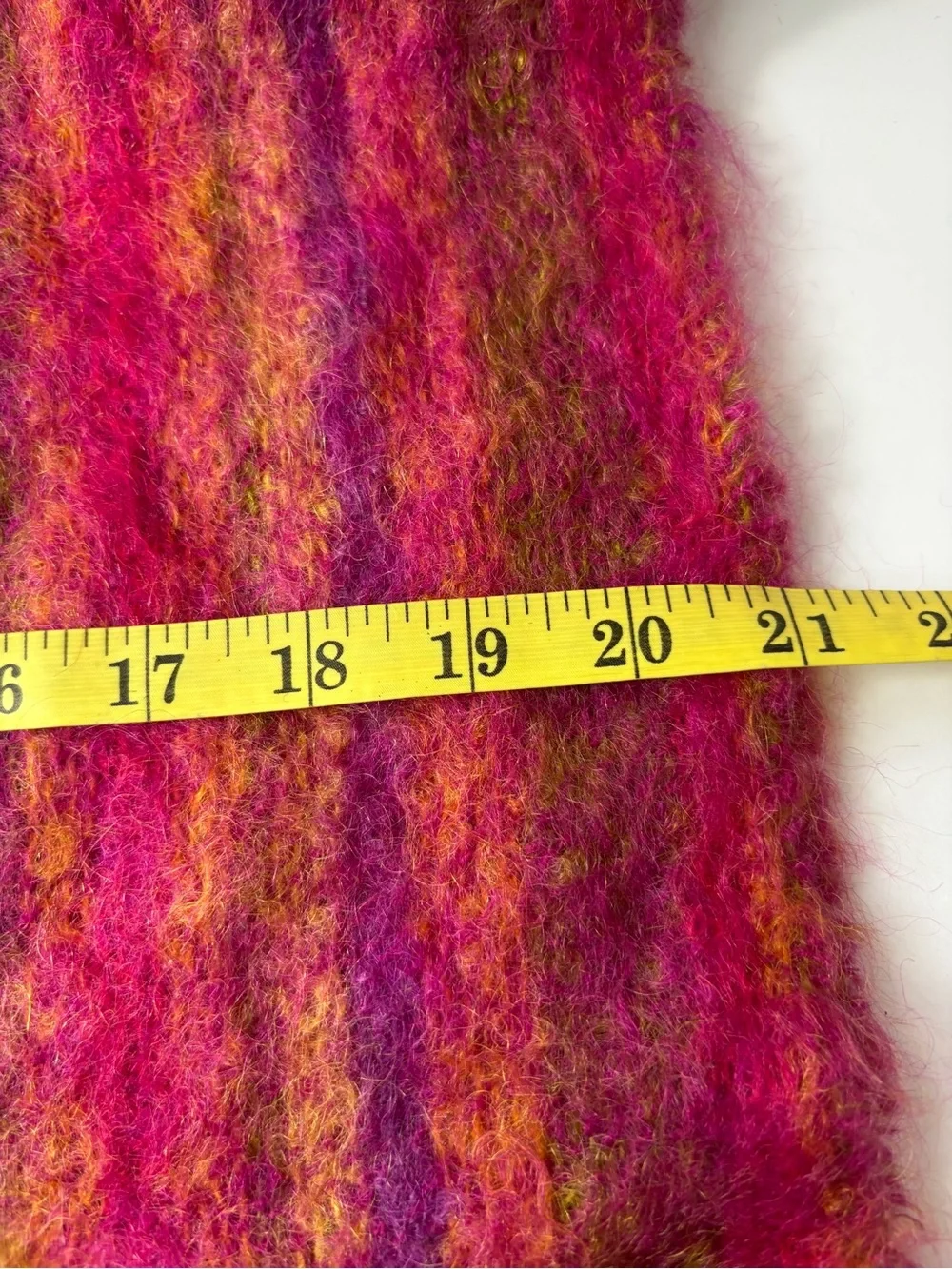 Hudson's Bay Voyageur Mohair‎ Wool Big Scarf Blanket Scotland Pink Purple 21*63